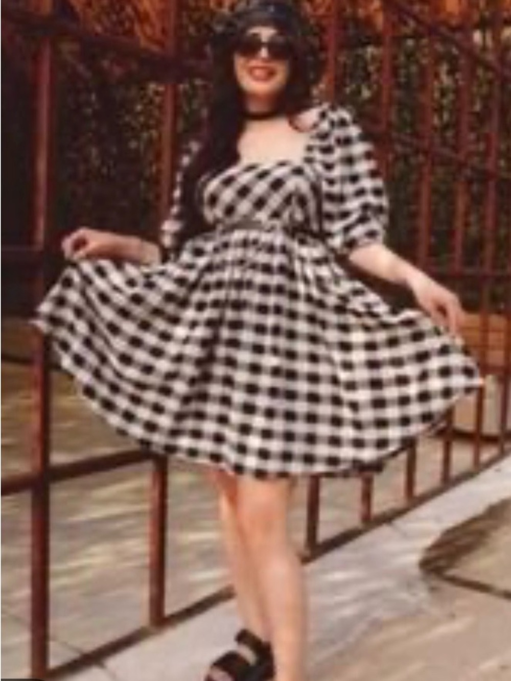 NWT Storia Babydoll Plaid Dress